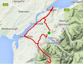 North Wales Llanberis - Caernarfon - Bangor Cycle Route