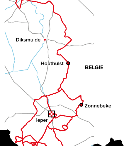 Great War Remembrance Race 2018 Route Map