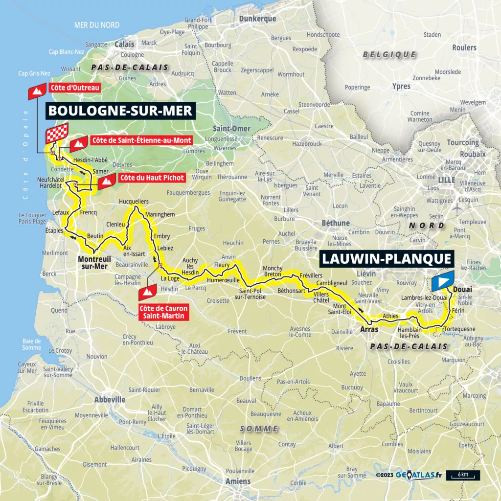 2025 Tour de France Stage 2 Map